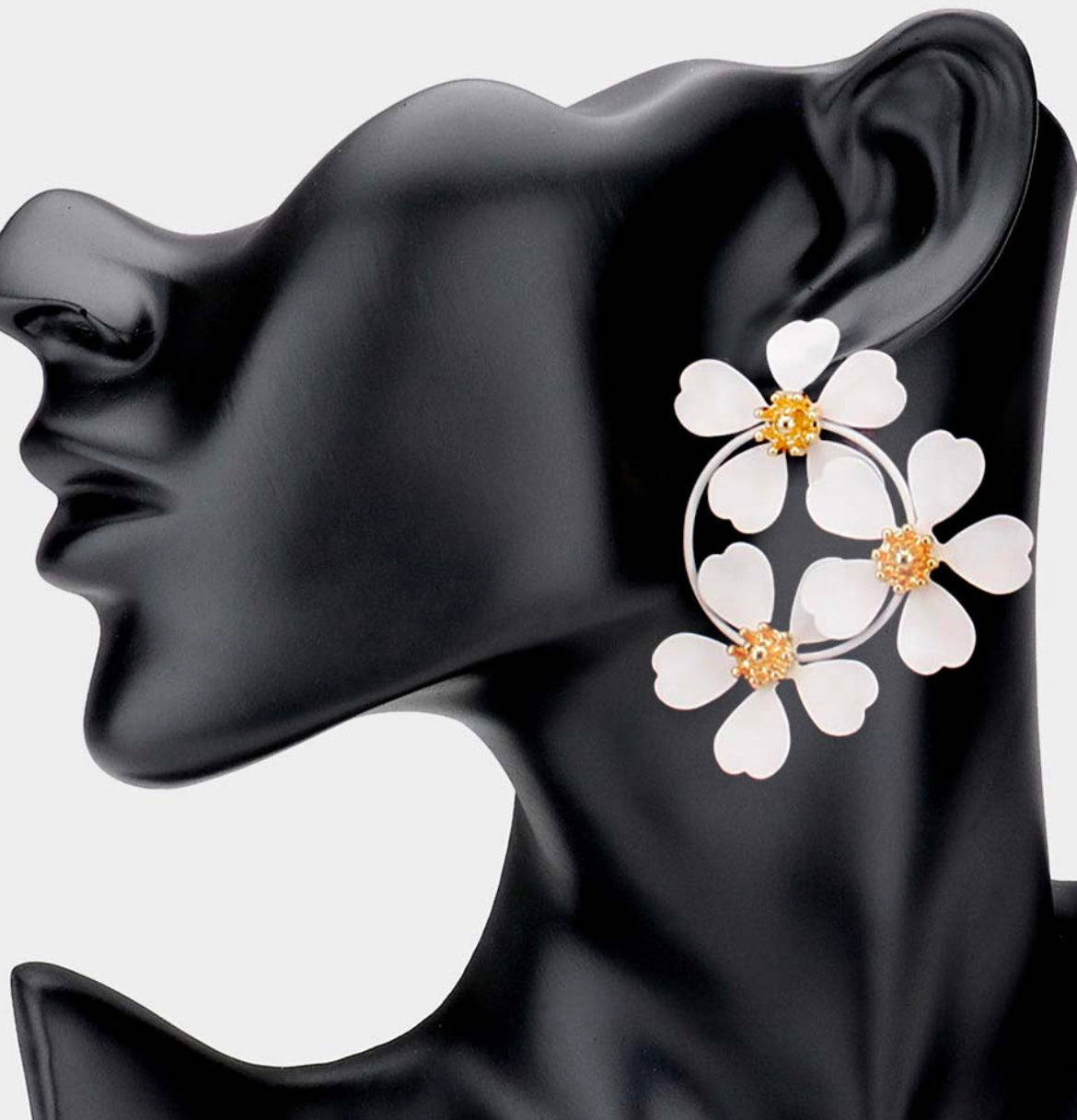 TRIPLE BLOOM OVERSIZED STUDS